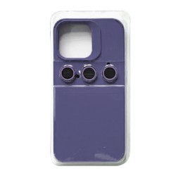 Capa de Silicone com Conjunto de Vidro de Câmera Separado para Apple iPhone 15 Pro Max Azul Capa de Silicone com Conjunto de Vidro de Câmera Separado para Apple iPhone 15 Pro Max Azul